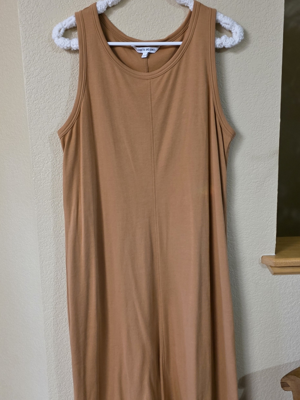Elizabeth and James Sleeveless Maxi Dress in Camel